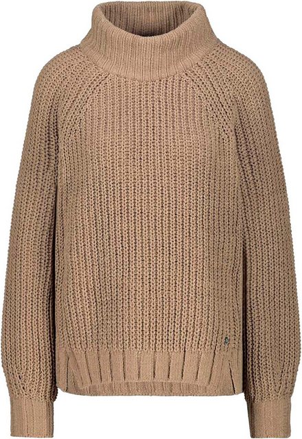 Monari Stehkragenpullover aus weichem Chenille-Garn, trendiges Perlfangmust günstig online kaufen