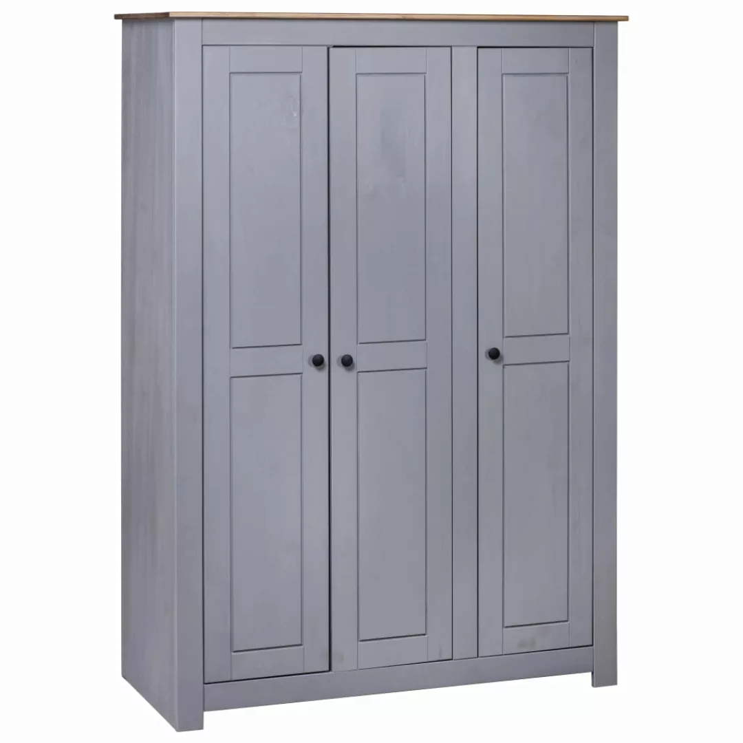 Kleiderschrank 3-türig Grau 118ã50ã171,5 Cm Kiefer Panama Serie günstig online kaufen