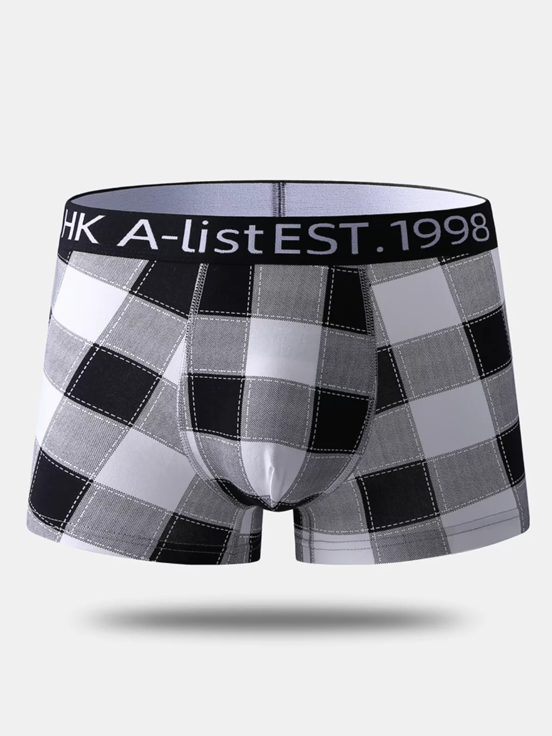 Männer Plaid Boxer Briefs Baumwolle Bequeme atmungsaktive Kontrastfarbe Hip günstig online kaufen