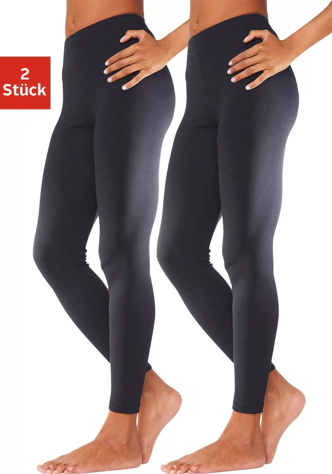 Vivance active Leggings, (2er-Pack), mit Gummibund, Loungewear günstig online kaufen