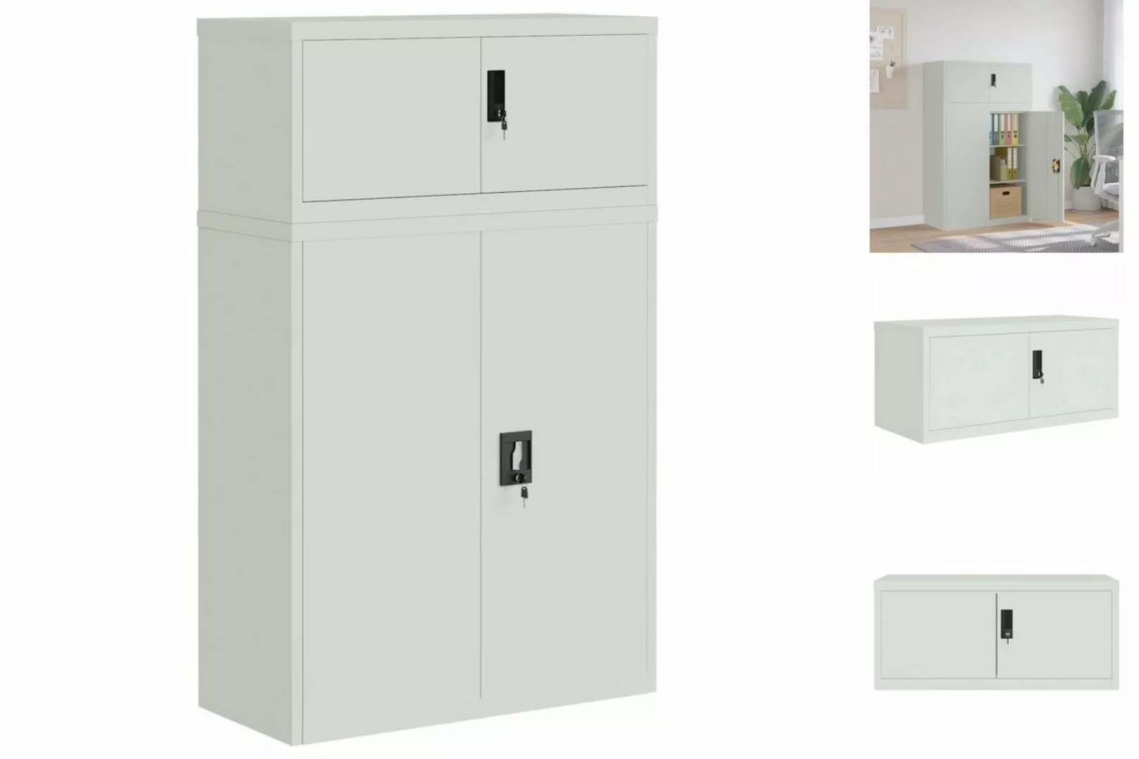 vidaXL Aktenschrank Aktenschrank Büroschrank Home Office Ablage Büro Hellgr günstig online kaufen