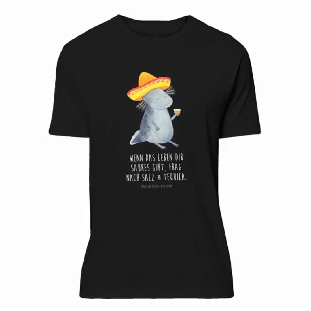 Mr. & Mrs. Panda T-Shirt Axolotl Tequila - Schwarz - Geschenk, Molch, Mexik günstig online kaufen