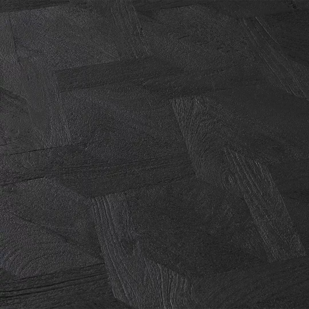 Phonoschrank schwarz modern aus Mangobaum Massivholz Metall günstig online kaufen