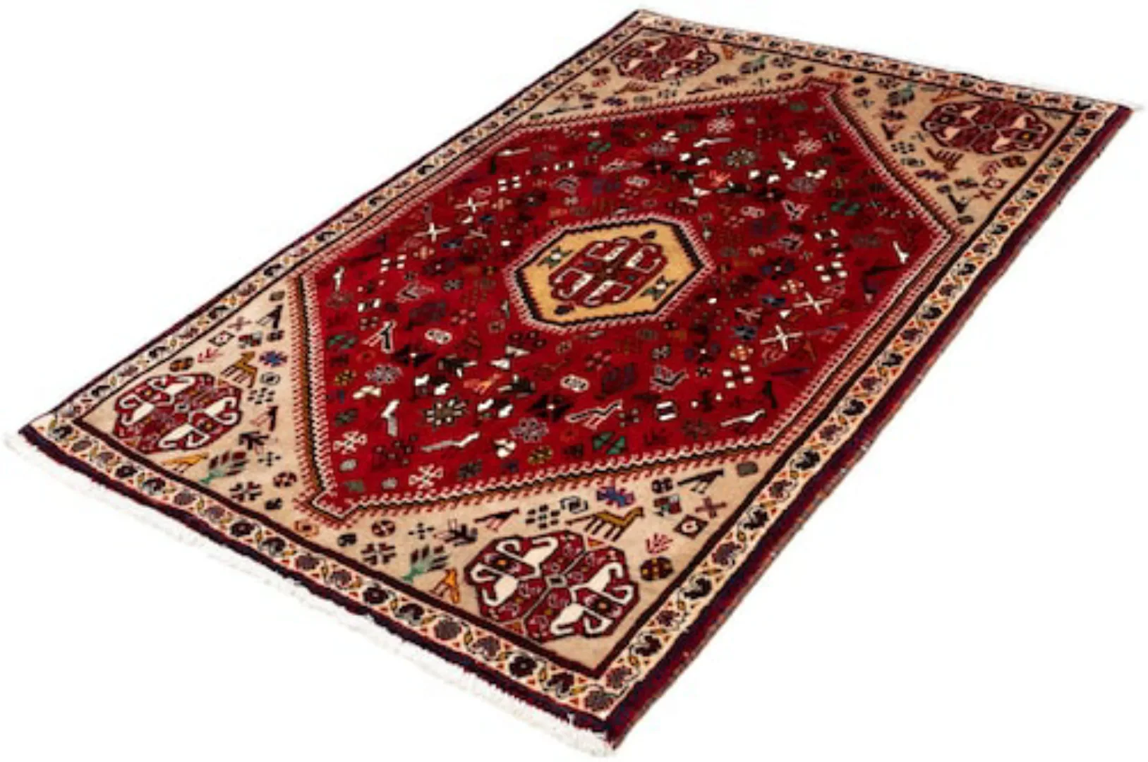 morgenland Wollteppich »Abadeh Medaillon Rosso scuro 148 x 98 cm«, rechteck günstig online kaufen