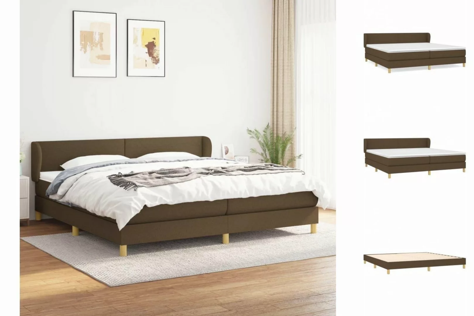 vidaXL Boxspringbett Bett Boxspringbett mit Matratze & Topper Stoff verschi günstig online kaufen