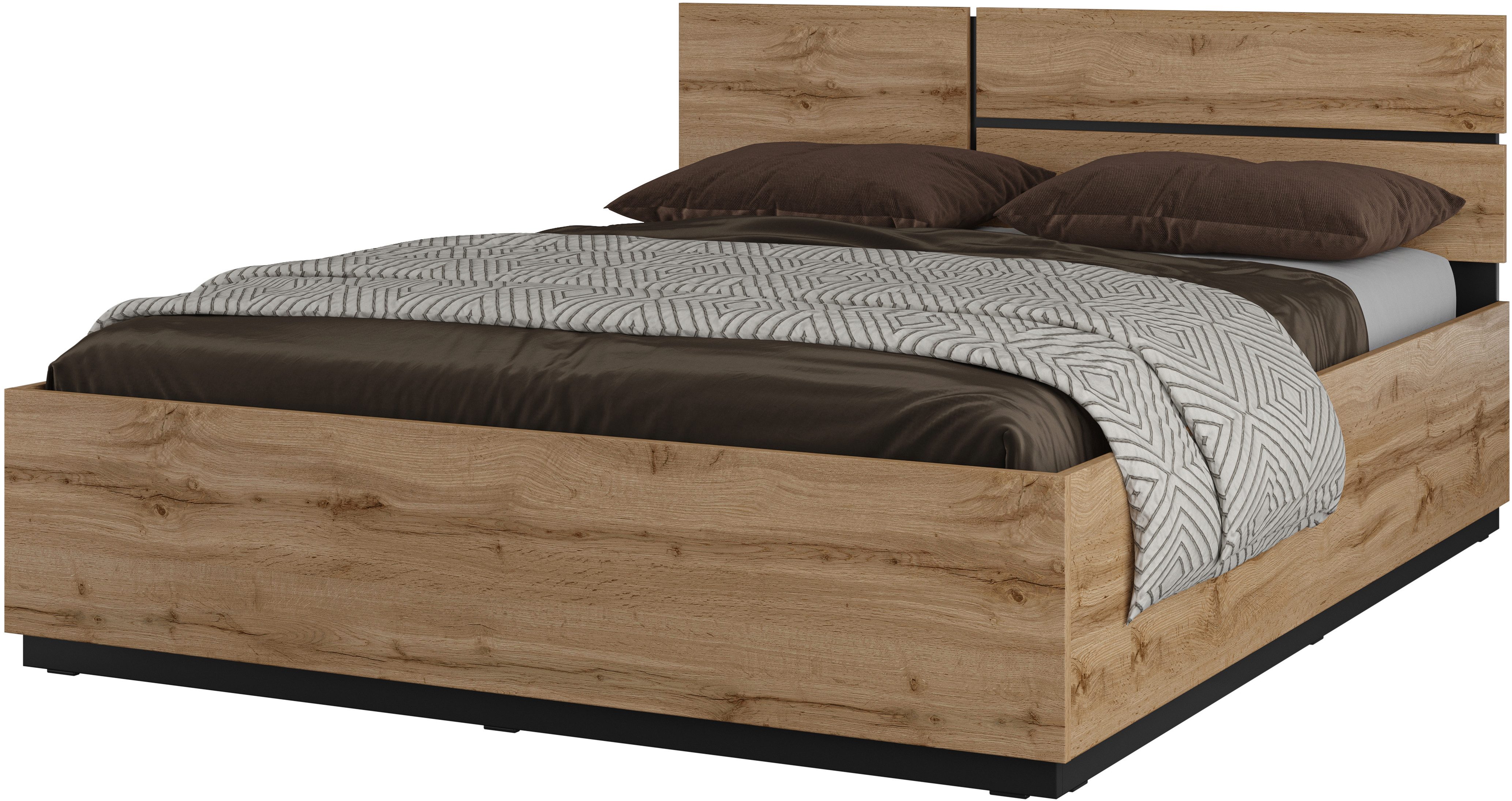 Home affaire Bettgestell "Cross, moderner Bettrahmen", Doppelbett in zwei G günstig online kaufen