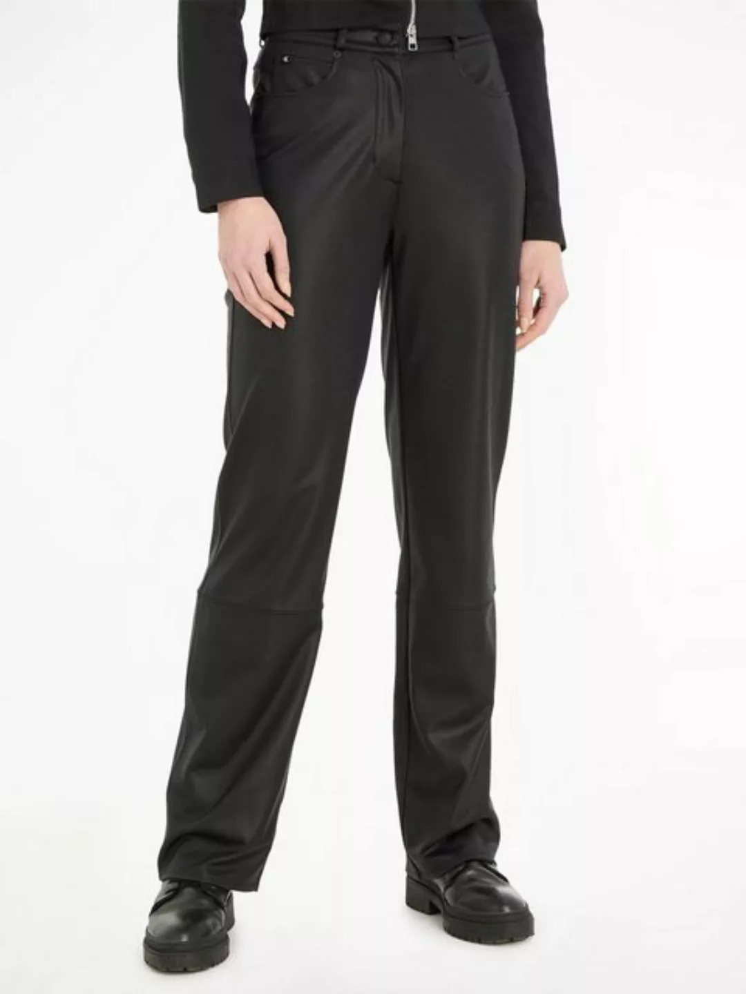 Calvin Klein Jeans Lederimitathose COATED MILANO HR STRAIGHT günstig online kaufen