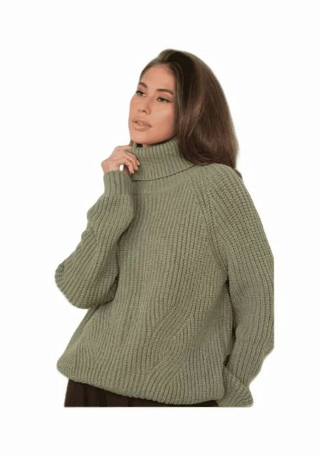 Nebelmeer Strickpullover Rollkragen Pullover Damen Strick Lockerer Verdickt günstig online kaufen