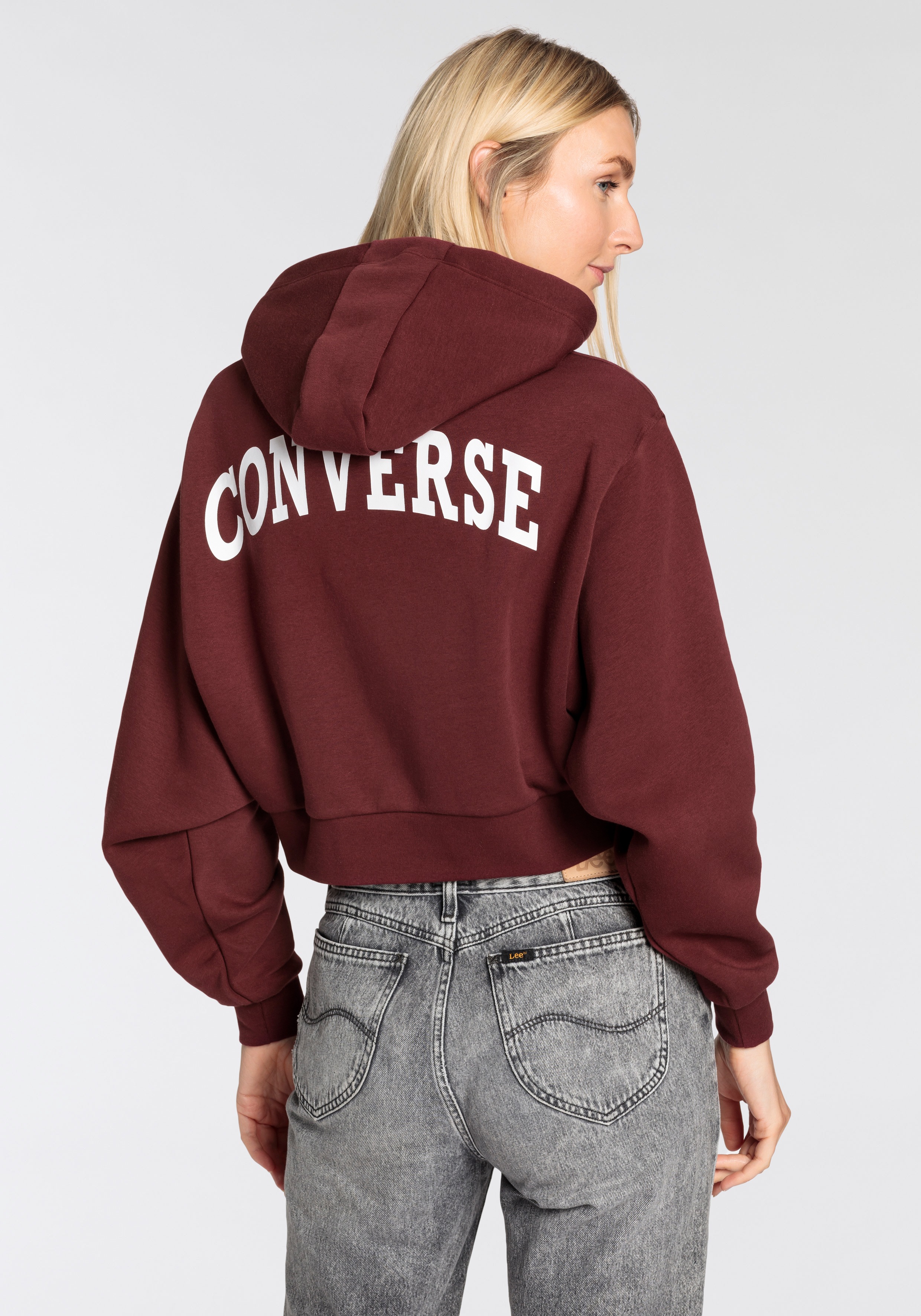 Converse Sweatjacke "WOMENS CONVERSE RETRO FULL-ZIP HOODIE" günstig online kaufen