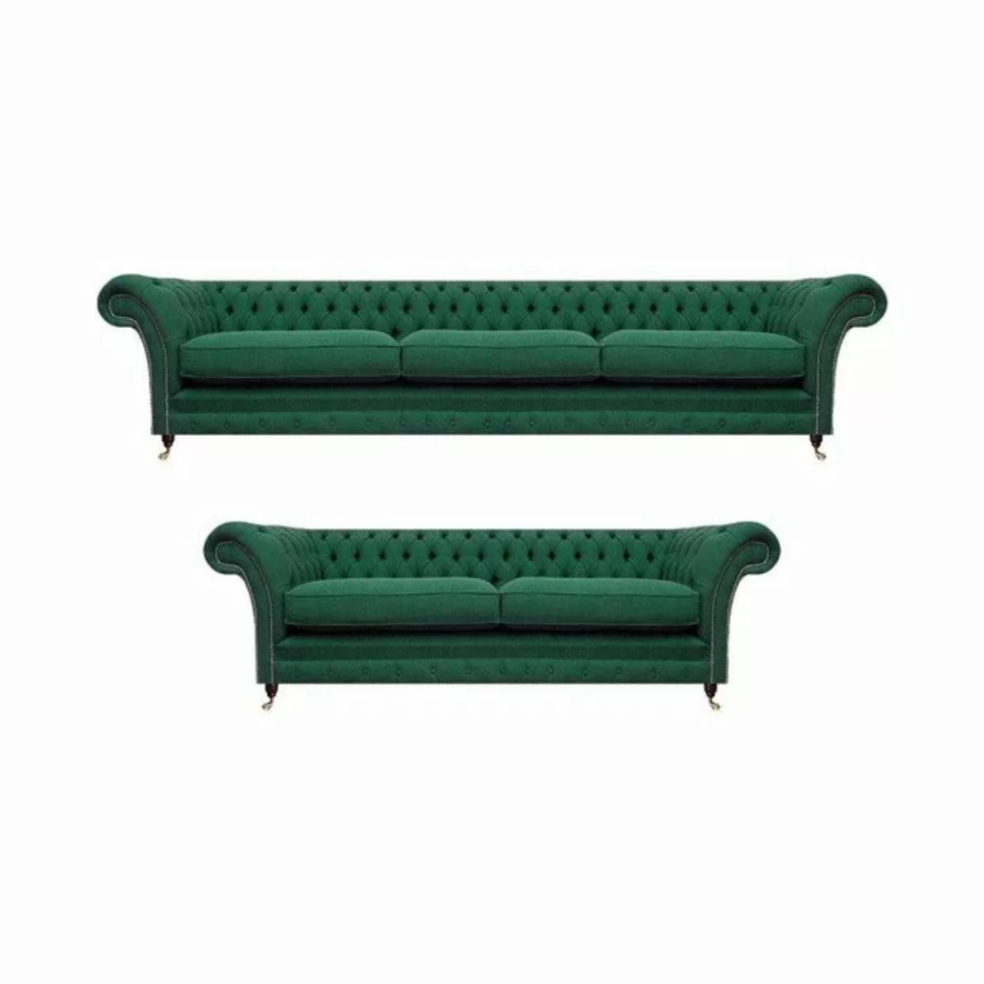 JVmoebel Chesterfield-Sofa Komplett Möbel Polstermöbel 2x Sofas Couch Wohnz günstig online kaufen