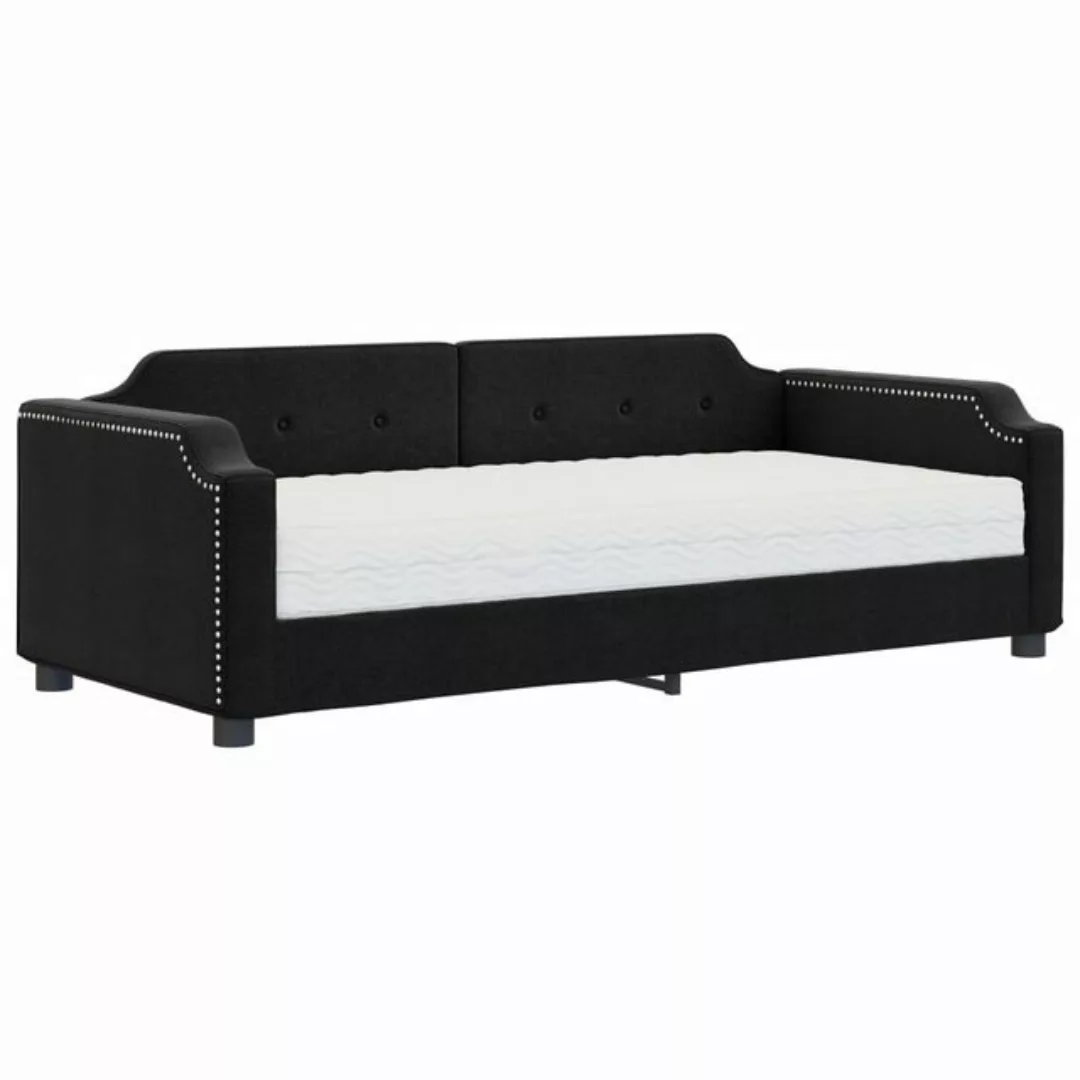 vidaXL Tagesbett mit Matratze Schwarz 80x200 cm Stoff1843260 günstig online kaufen