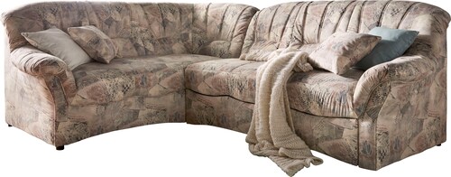 DOMO collection Ecksofa "Bahia, zeitlos und elegant, bequeme Armlehnen, L-F günstig online kaufen