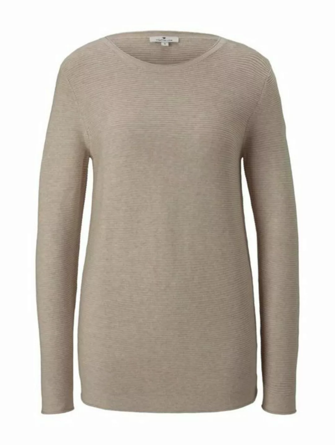 TOM TAILOR Strickpullover sweater new ottoman, dusty alabaster melange günstig online kaufen