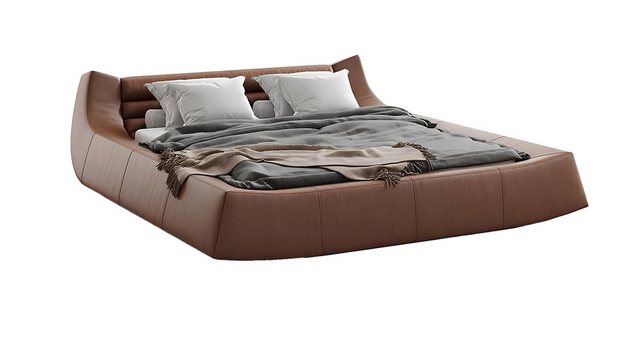 Xlmoebel Bett Neues modernes Designer-Doppelbett aus Leder und Stoff für Ho günstig online kaufen