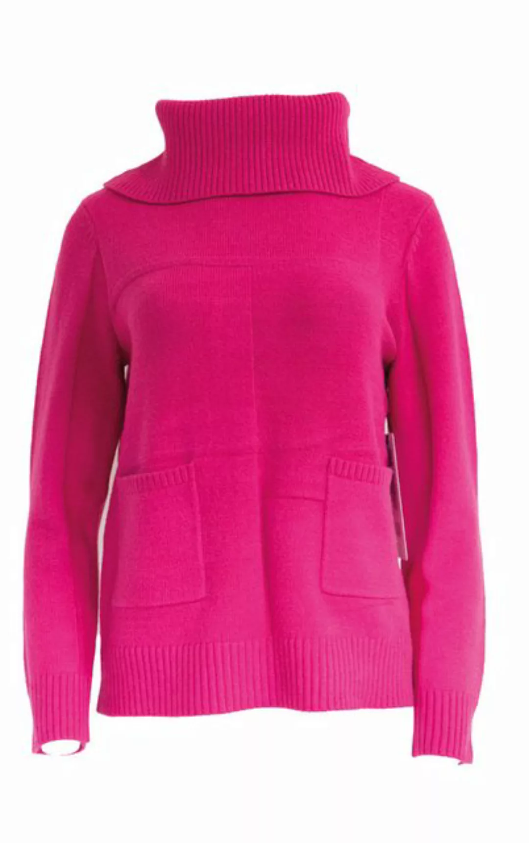 Passioni Rollkragenpullover in kräftigem Fuchsia-Rosa günstig online kaufen