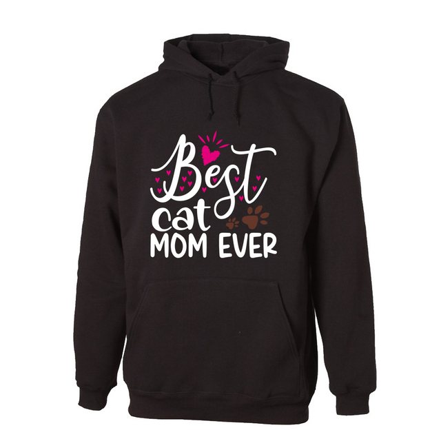 G-graphics Hoodie Best Cat mom ever mit trendigem Frontprint mit Spruch / S günstig online kaufen