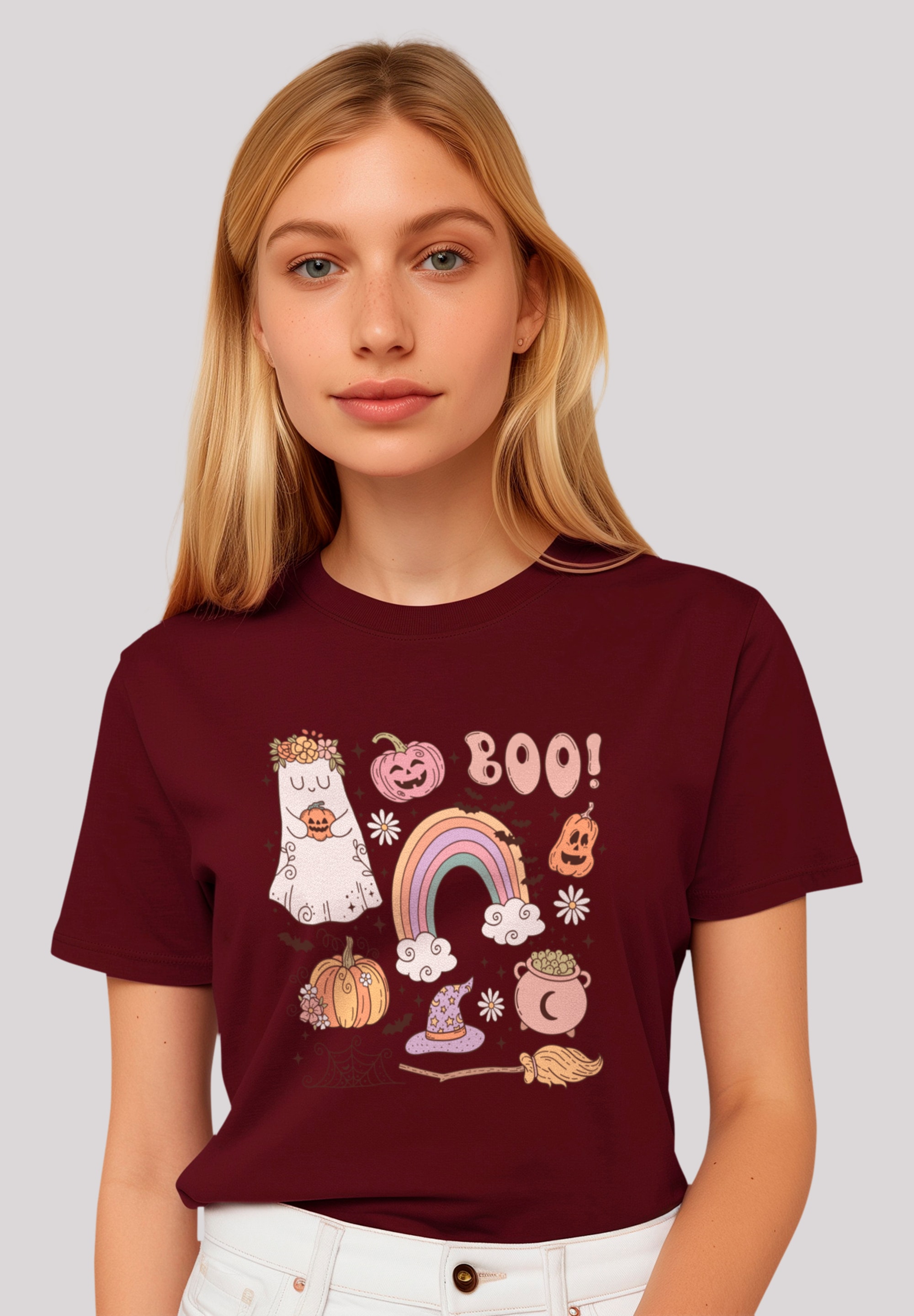 F4NT4STIC T-Shirt "Retro Halloween Boo", Premium Qualität, Unisex Schnitt günstig online kaufen