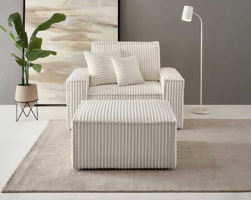 andas Loveseat »Finnley«, (2 St.), Loveseat und Hocker im Set, passend zur günstig online kaufen