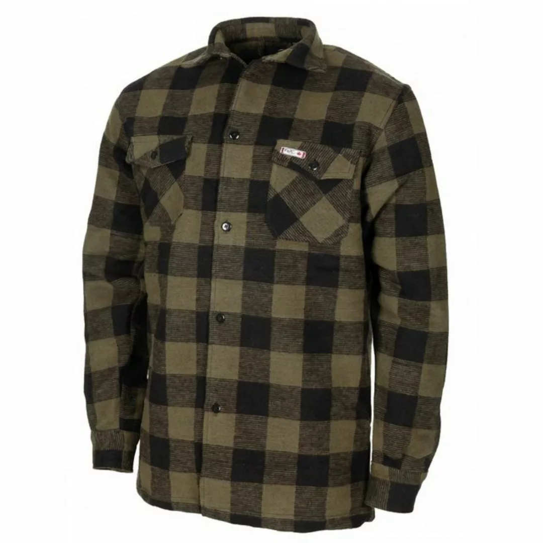 FoxOutdoor Flanellhemd FoxOutdoor Holzfällerhemd, oliv-schwarz, kariert - M günstig online kaufen