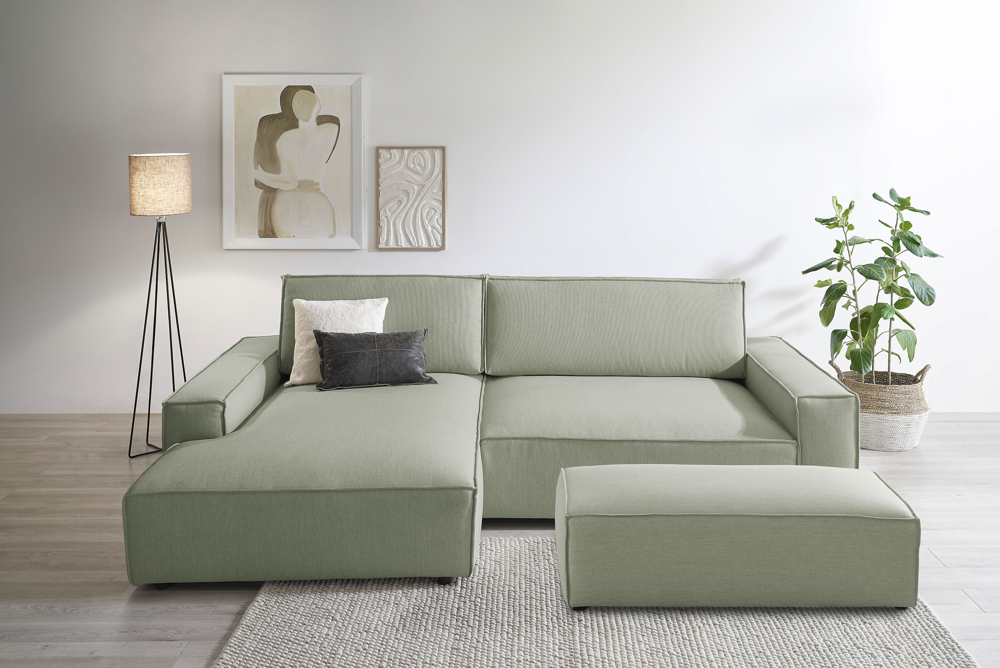 Home affaire Polsterecke "NEU: SHERWOOD XXL tief, L-Form mit Schlaffunktion günstig online kaufen