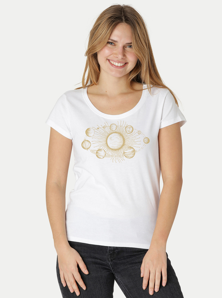 Bio-damen-loosefit-t-shirt Sonnensystem günstig online kaufen