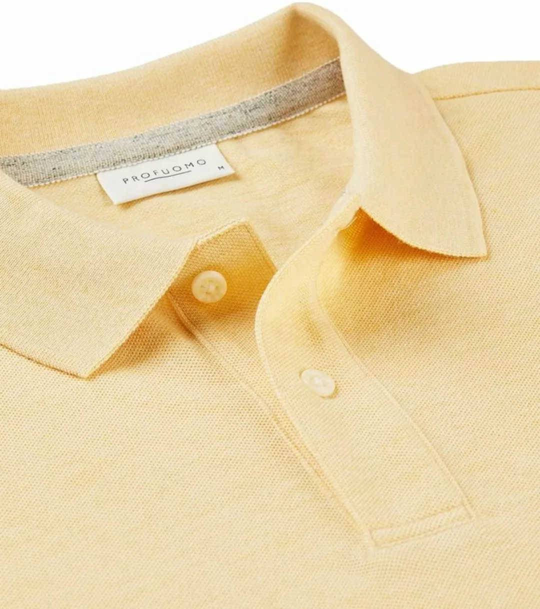Profuomo Poloshirt Gelb Melange - Größe M günstig online kaufen