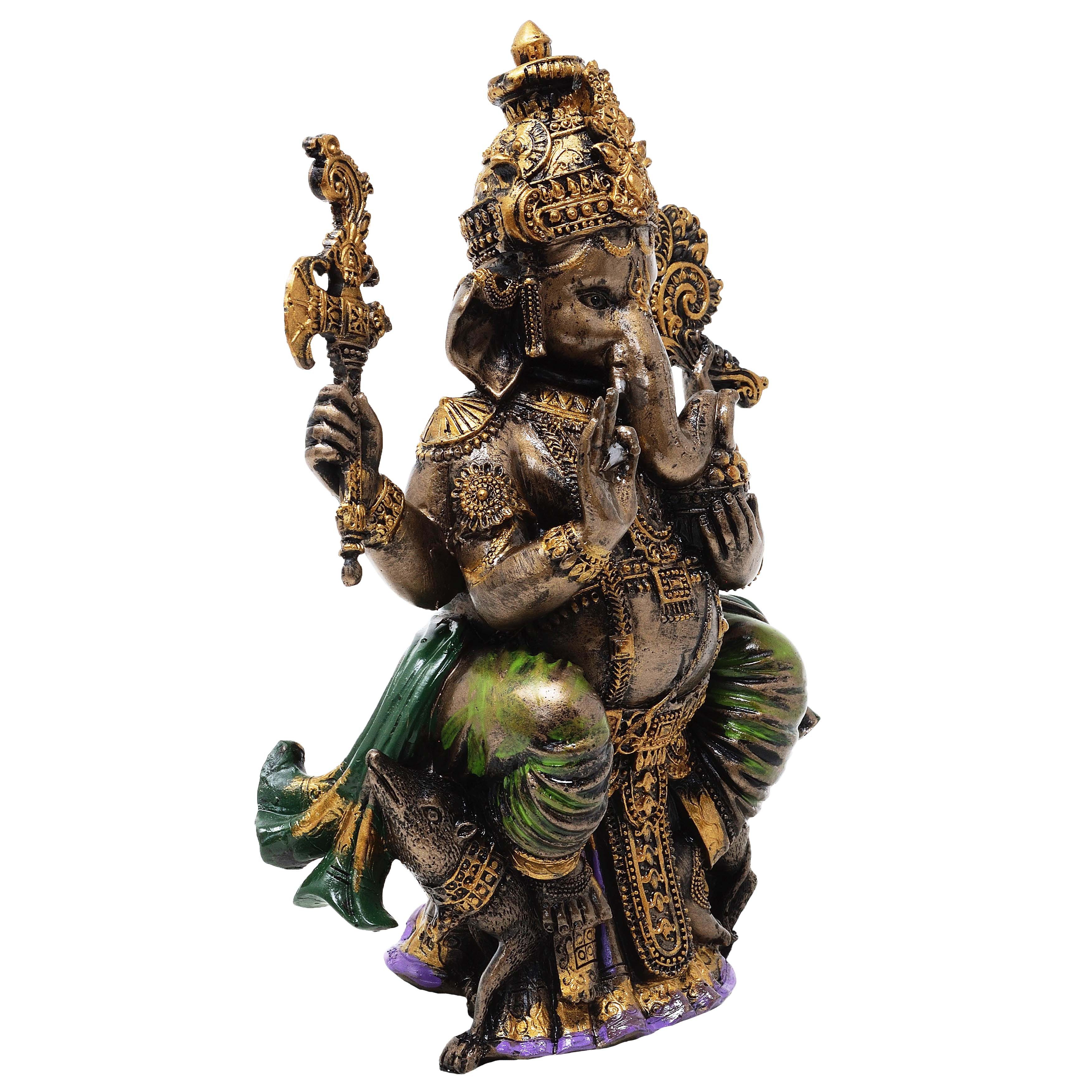 MystiCalls Buddhafigur Buddha Ganesha bronzefarben - günstig online kaufen