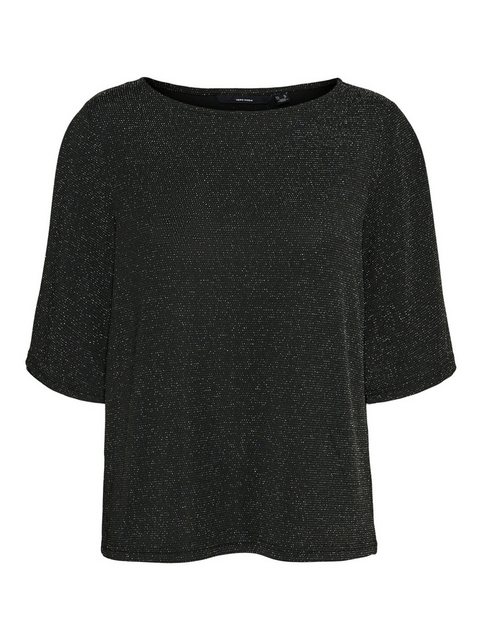 Vero Moda Rundhalsshirt VMKANVA 2/4 GLITTER TOP JRS mit Glitzereffekt günstig online kaufen