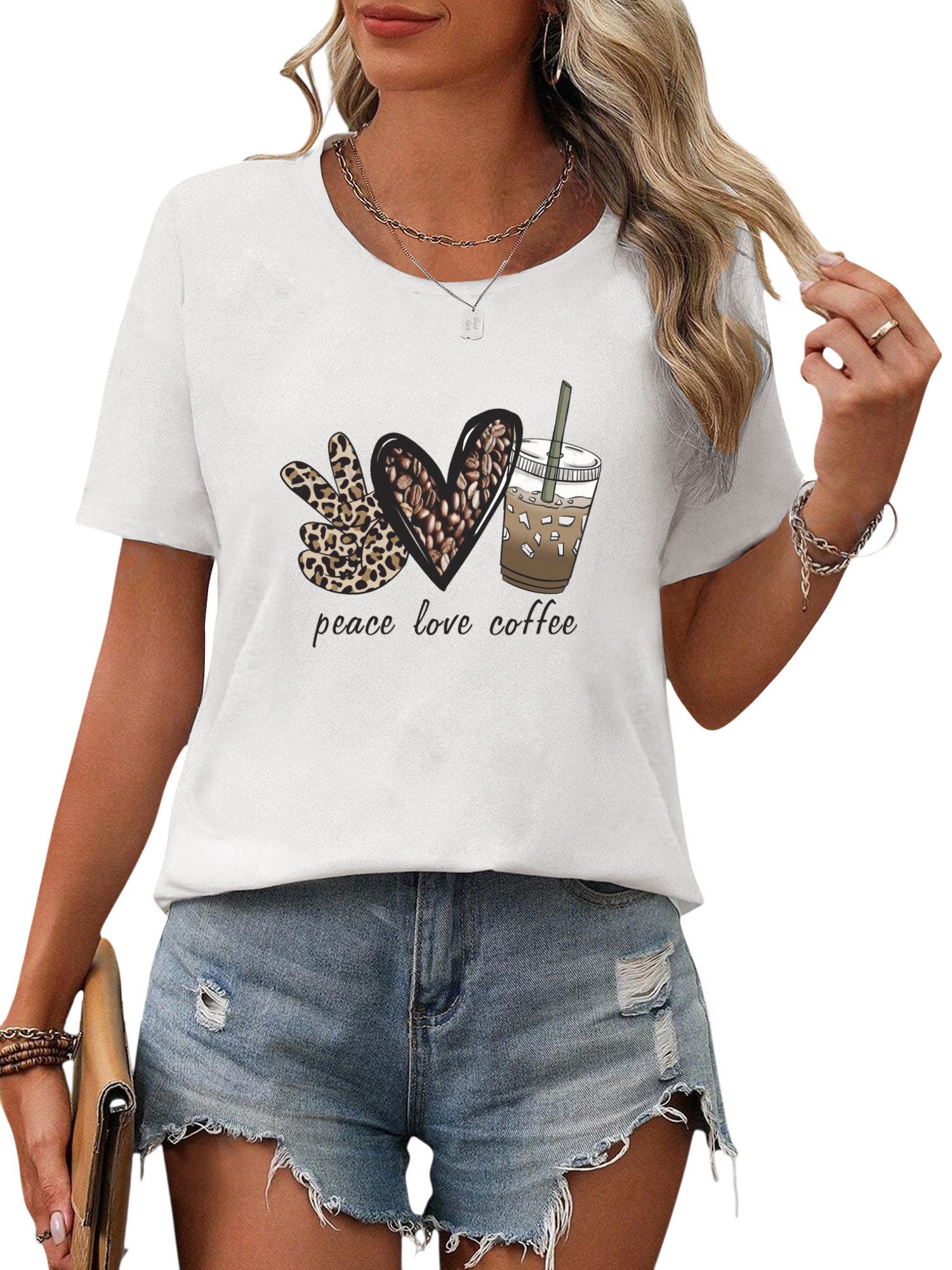 PYL Kurzarmbluse Damen Sommer Bequemes T-Shirt günstig online kaufen