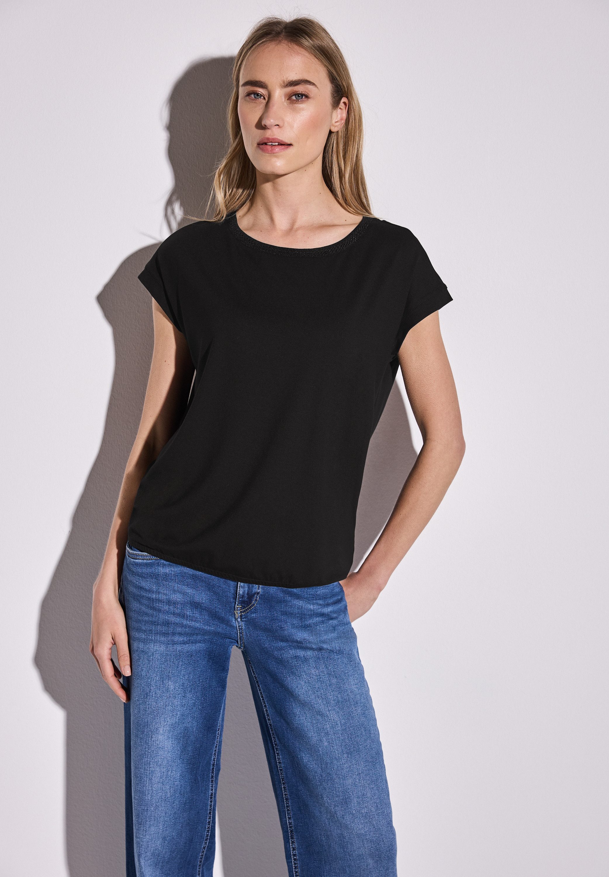 STREET ONE T-Shirt, mit U-Boot-Ausschnitt günstig online kaufen