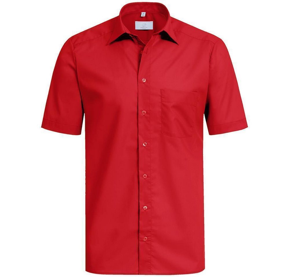 GREIFF Kurzarmhemd Greiff Corporate Hemd BASIC Herren OEKO TEX® Rot 47/48 günstig online kaufen