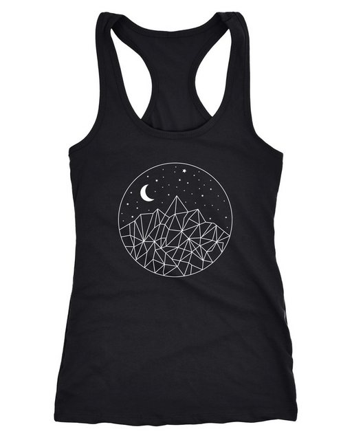 Neverless Tanktop Damen Tank-Top Berge und Sterne Polygon Design Racerback günstig online kaufen