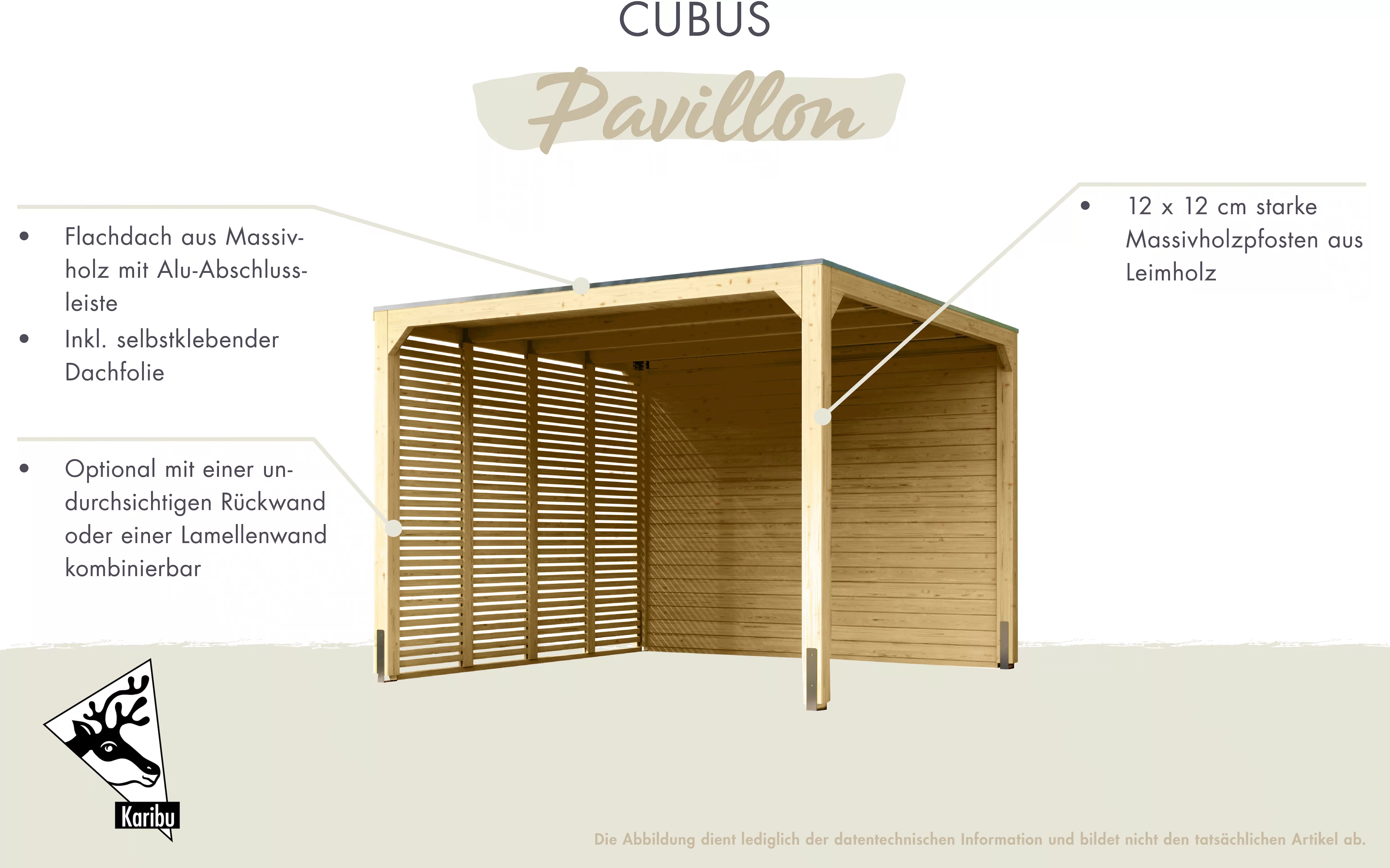 Karibu Pavillon ""Gordon" SET, naturbelassen", aus hochwertigem Leimholz, i günstig online kaufen