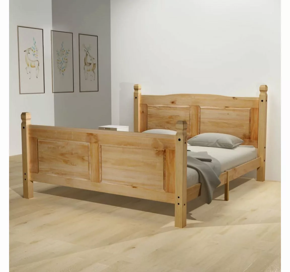 vidaXL Bettgestell Bett Memory-Matratze Mexikanische Kiefer Corona 160 x 20 günstig online kaufen