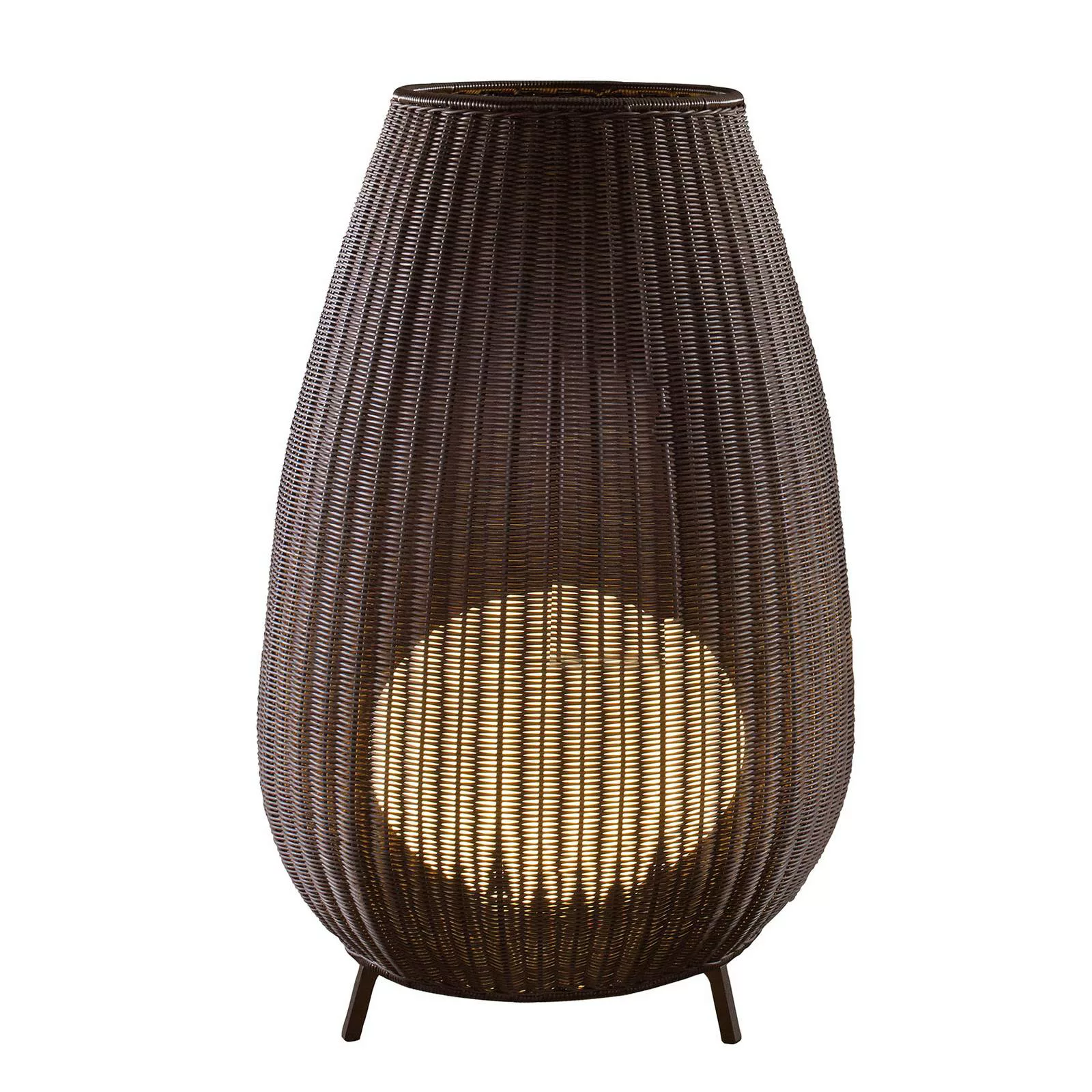 Bover Amphora 02 Terrassenleuchte, rattan brown günstig online kaufen