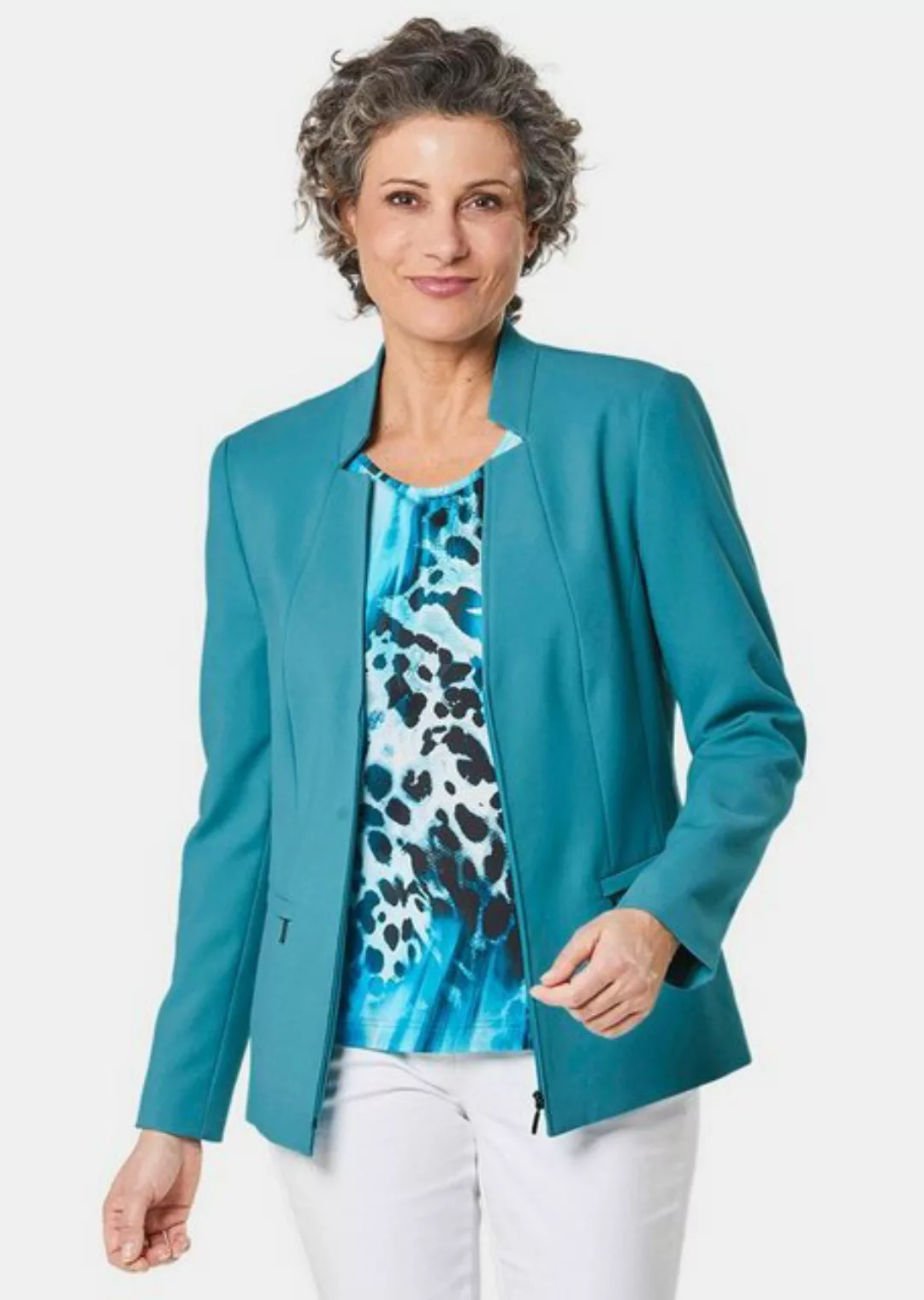 GOLDNER Jerseyblazer Blazer mit raffinierter Kragenlösung günstig online kaufen