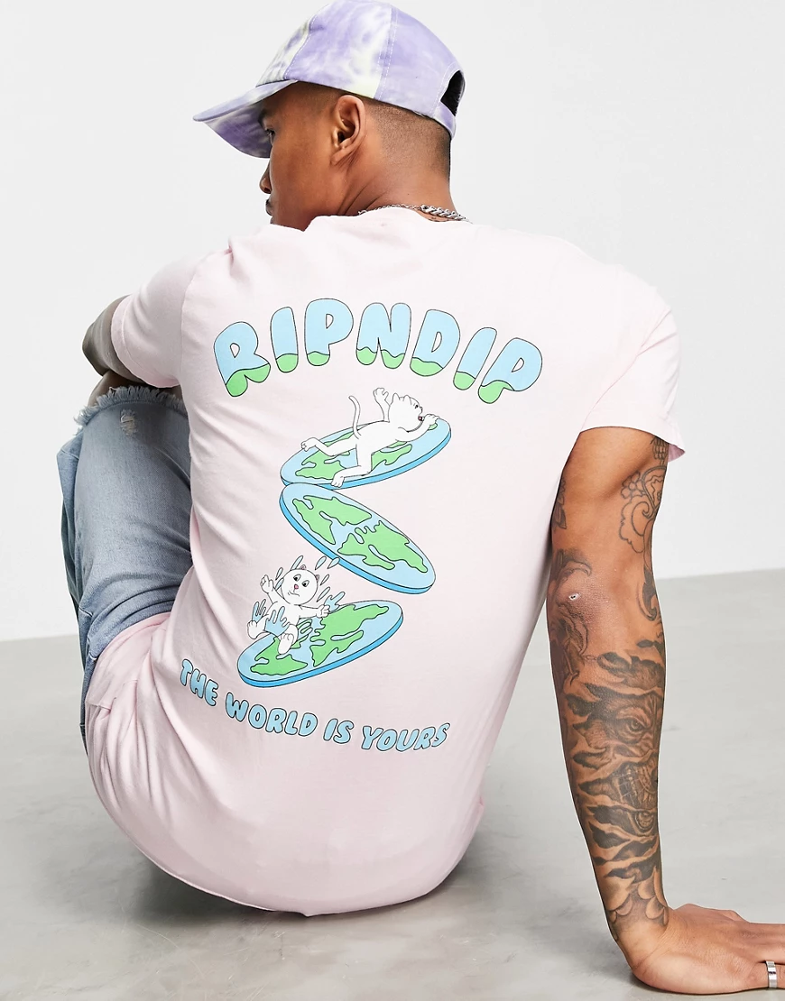 RIPNDIP – The World Is Yours – T-Shirt in Rosa günstig online kaufen