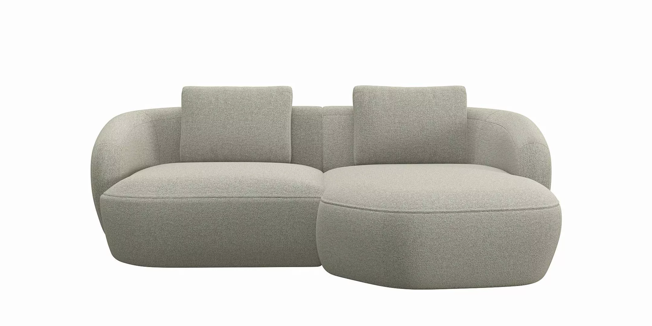 FLEXLUX Wohnlandschaft "Torino, rund, L-Form, Sofa-Ecke mit Recamiere, Long günstig online kaufen