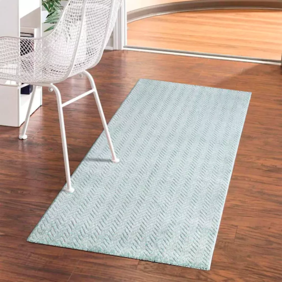 Carpet City Teppich »Fancy«, rechteckig, Kurzflor, Einfarbig, 3D-Optik, Zic günstig online kaufen