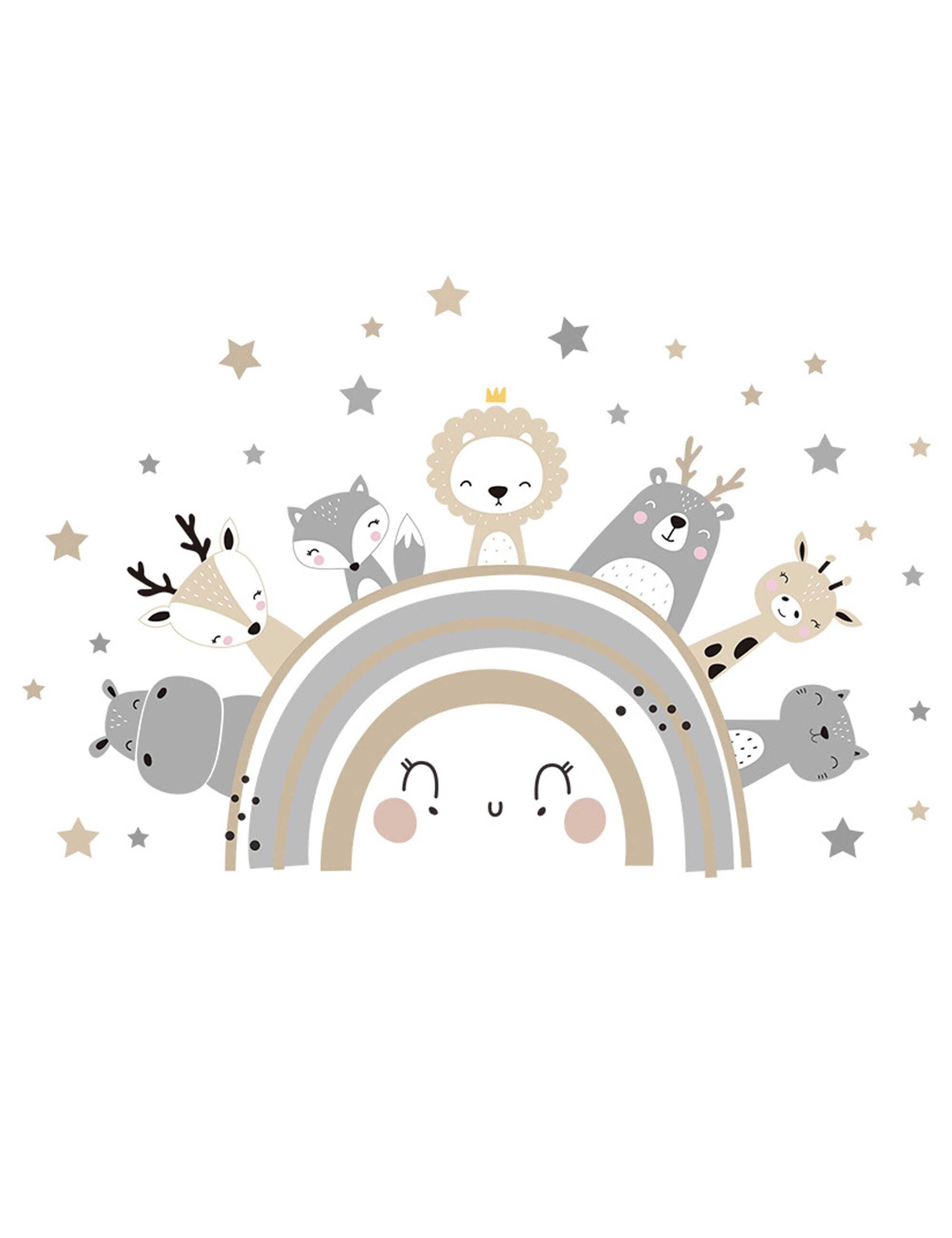 Sipo Wandbild Wandaufkleber Hase, Sterne, Tiere günstig online kaufen