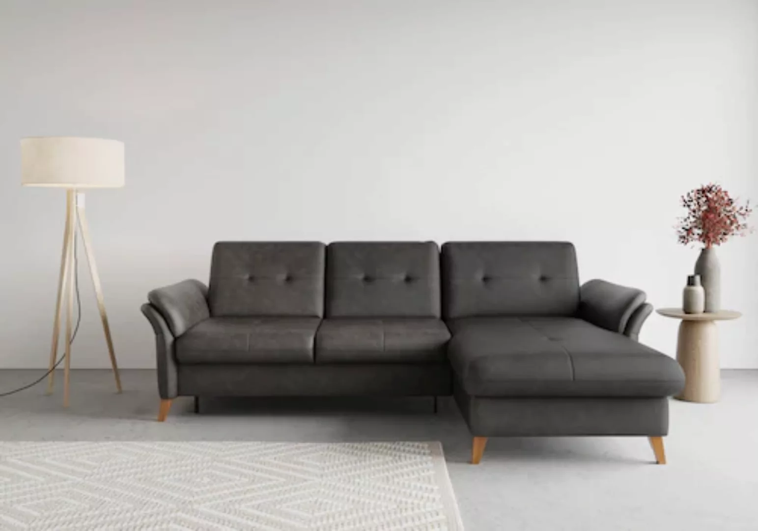 sit&more Ecksofa »Göteborg«, Sitztiefenverstellung und Federkern, wahlweise günstig online kaufen