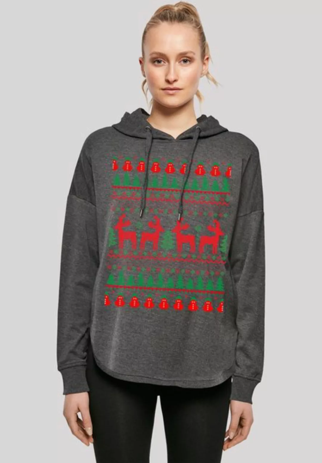 F4NT4STIC Hoodie Christmas Reindeers Weihnachten Muster Print günstig online kaufen