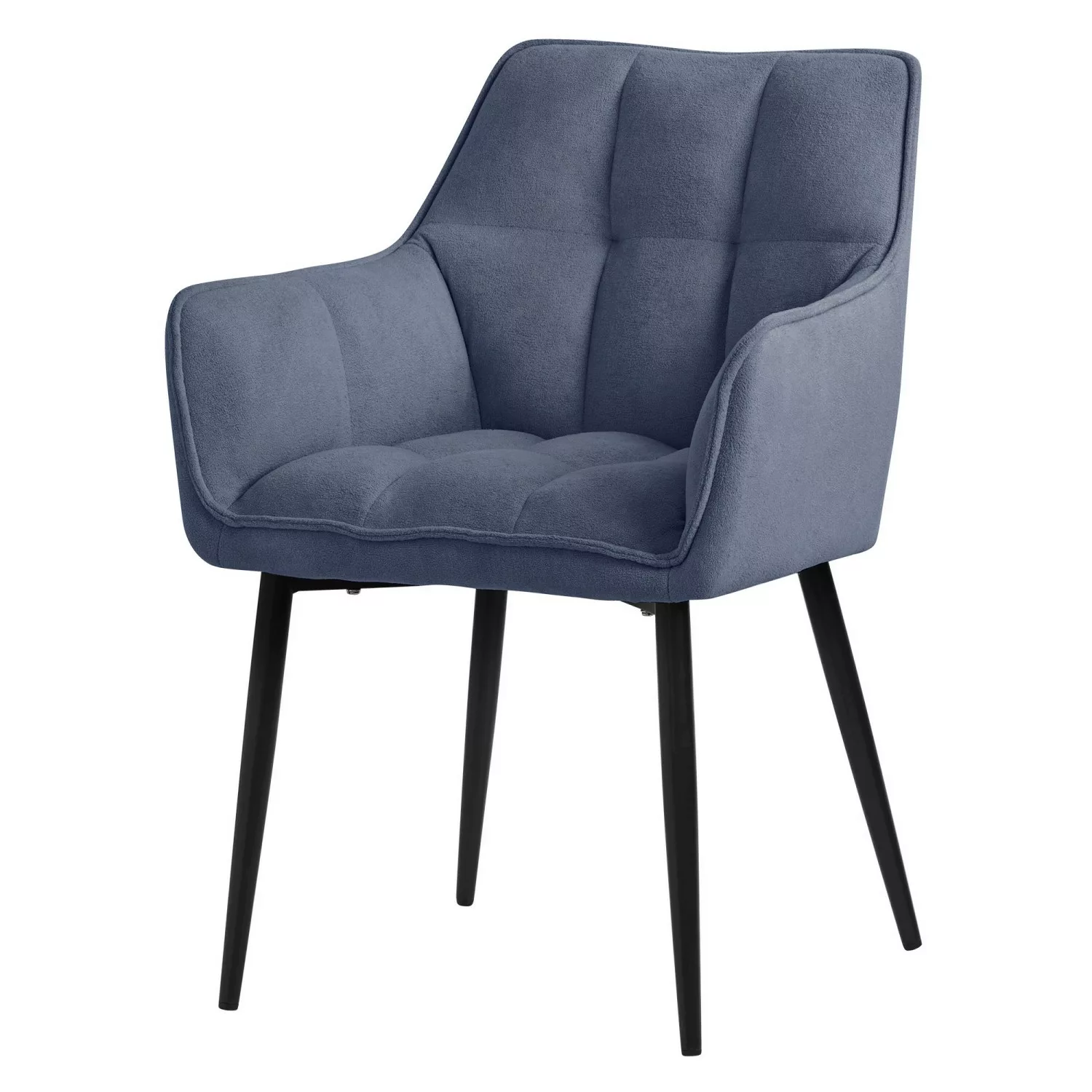 ML-Design Esszimmerstühle aus Frotteestoff Blau mit Dickem Gepolsterter Sit günstig online kaufen