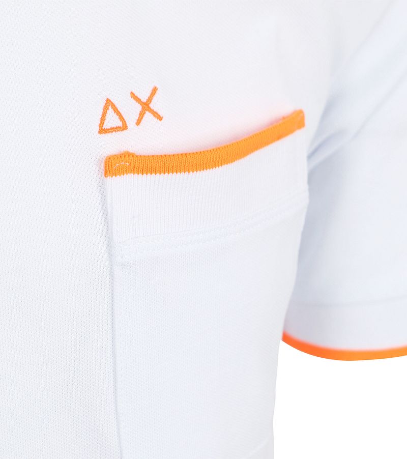 Sun68 Piqué T-Shirt Fluo Stripe Weiß - Größe XXL günstig online kaufen