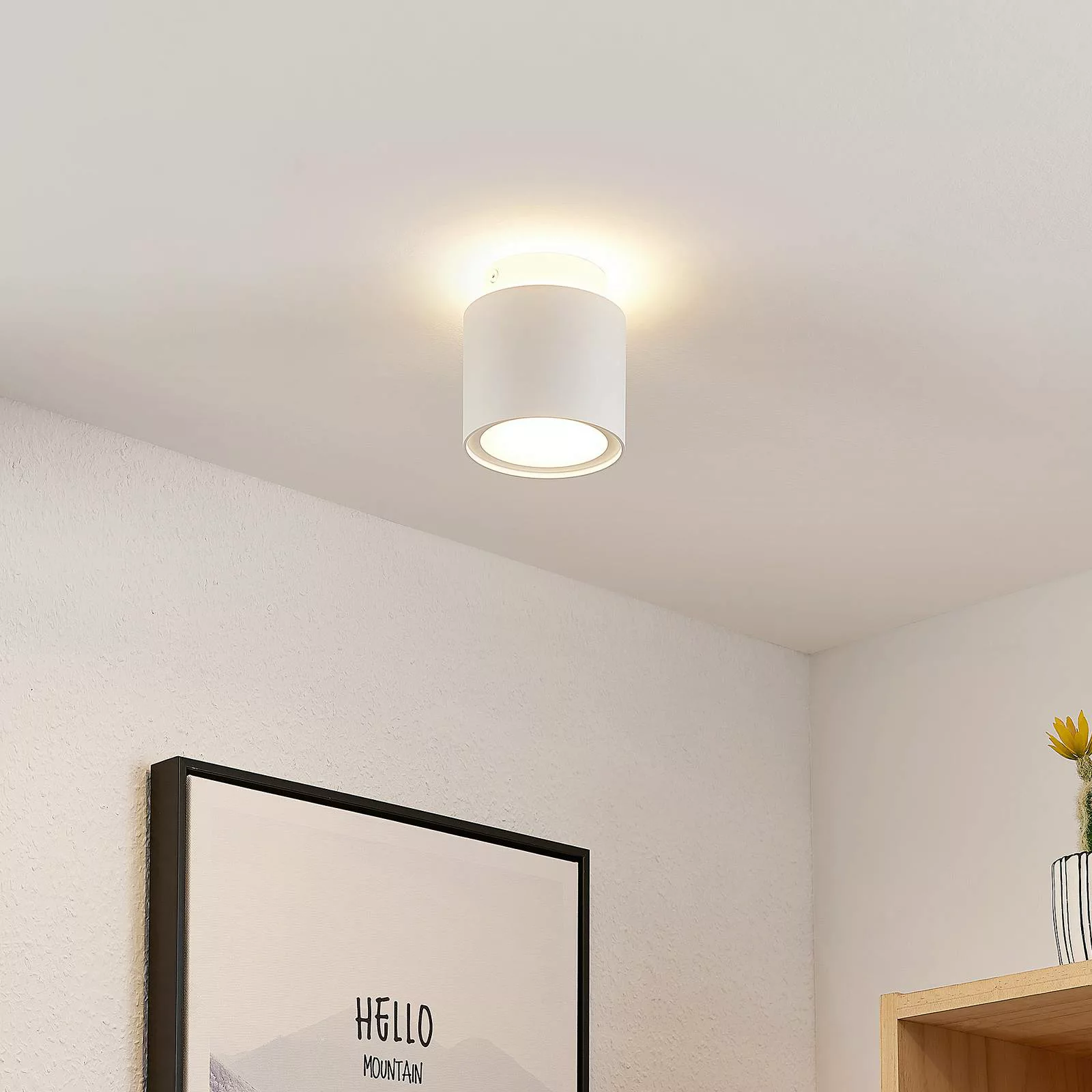 Arcchio Deckenlampe Walisa, Ø 10 cm, weiß, Diffusor, GU10 günstig online kaufen