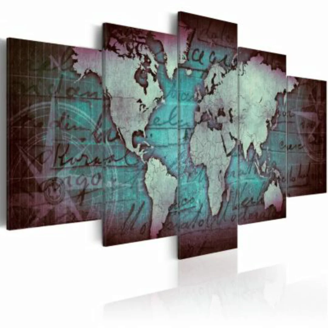 artgeist Wandbild Sapphire Map blau/lila Gr. 200 x 100 günstig online kaufen