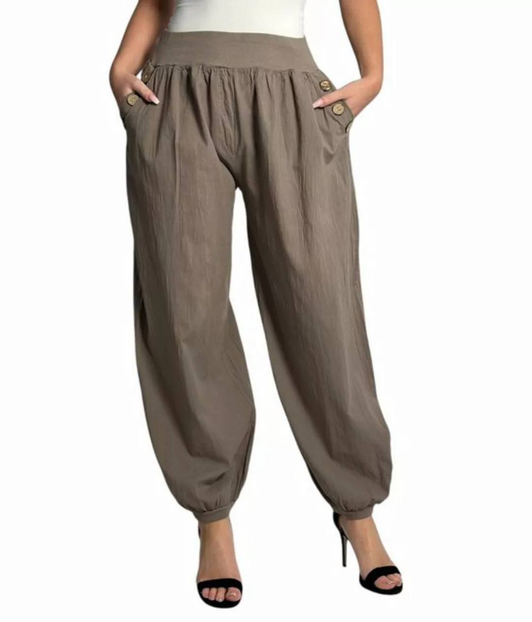 Mississhop Haremshose Damen Baumwolle Aladinhose Unifarbe Hose Sommerhose M günstig online kaufen