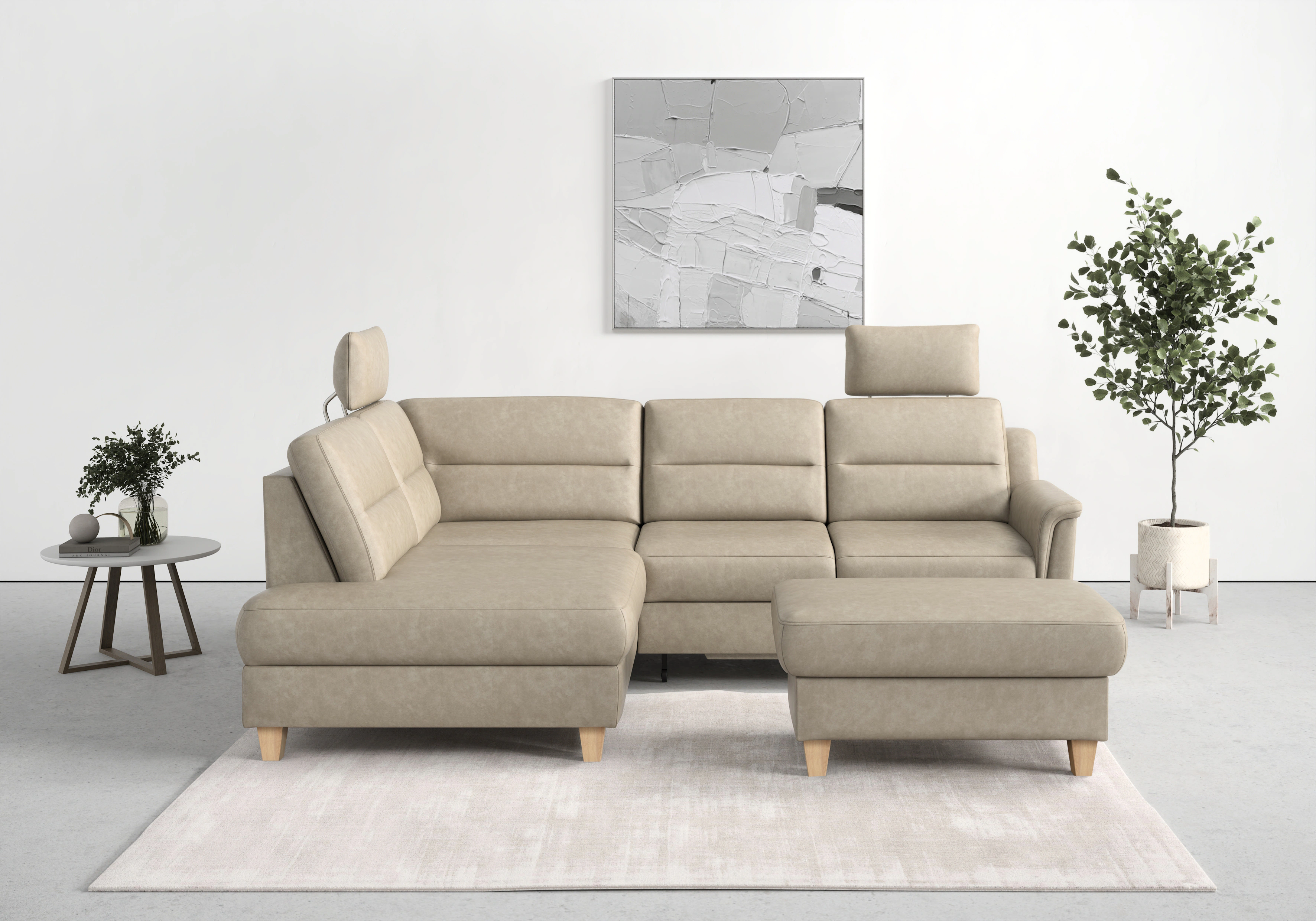 sit&more Ecksofa "Farö L-Form", inklusive Federkern, wahlweise mit Bettfunk günstig online kaufen