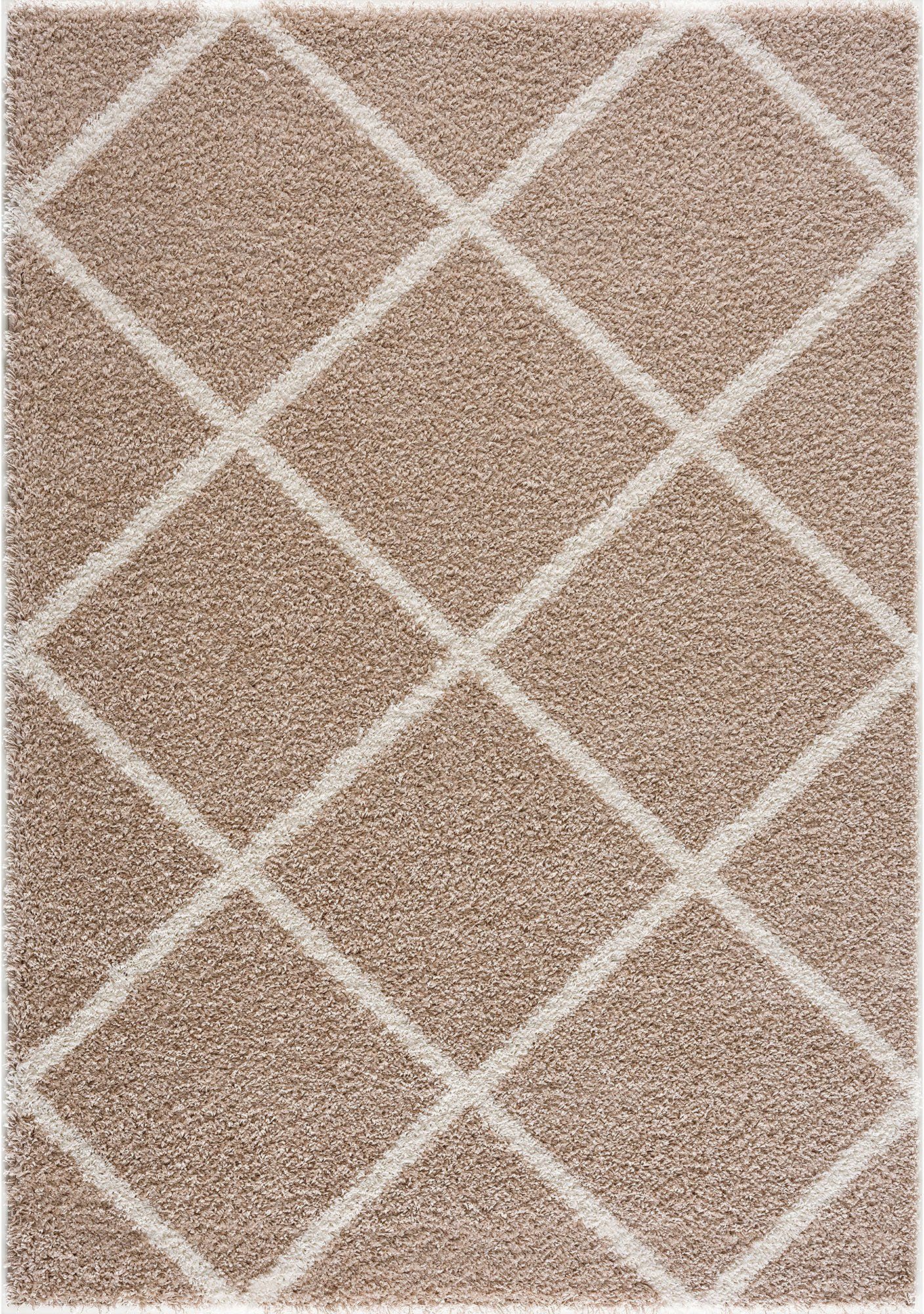 Sanat Hochflor-Teppich »Madrid«, rechteckig, 30 mm Höhe, Wohnzimmer, Langfl günstig online kaufen