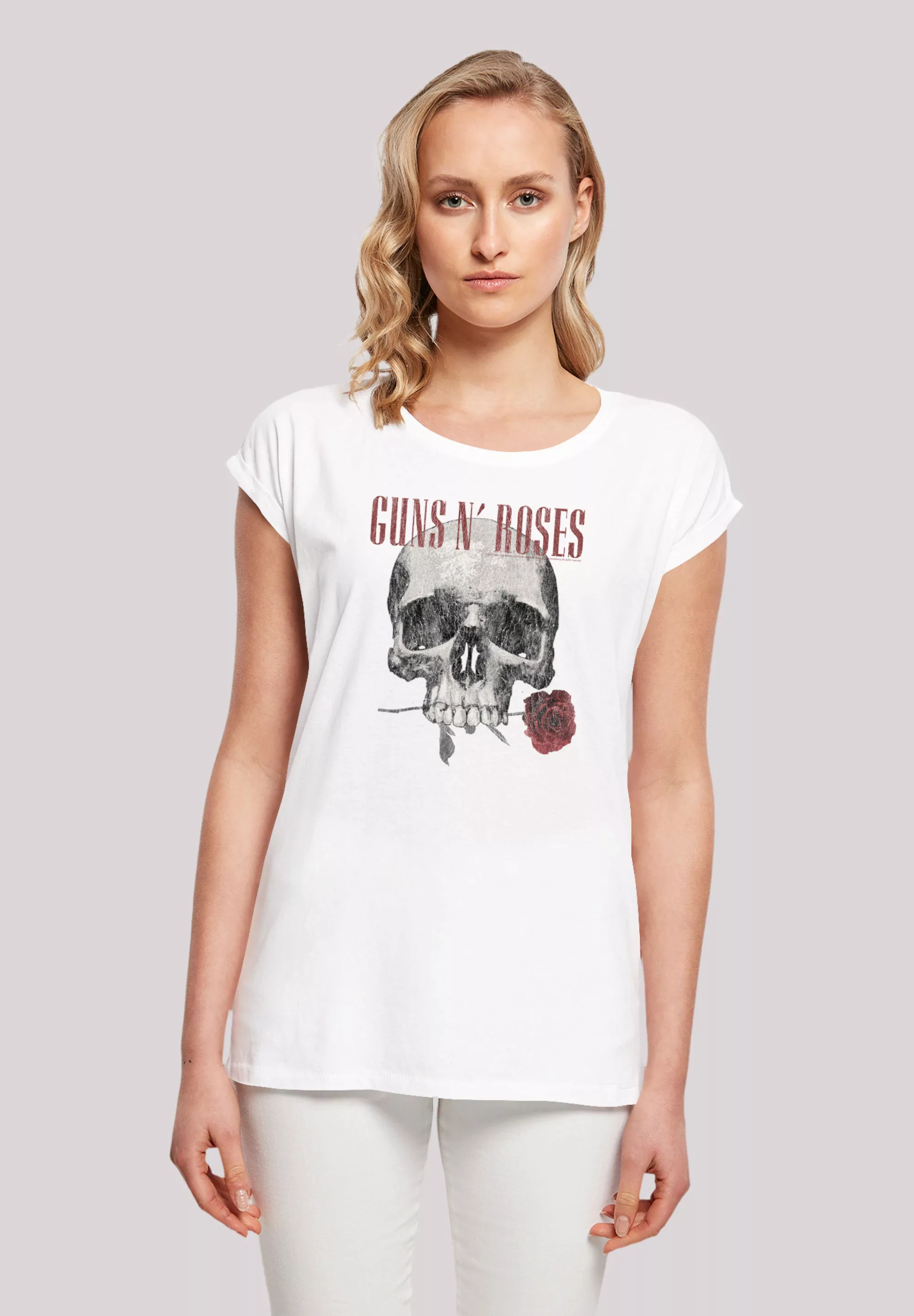 F4NT4STIC T-Shirt "Guns n Roses Flower Skull Rock Musik Band", Premium Qual günstig online kaufen